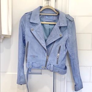BLANK NYC suede light blue jacket